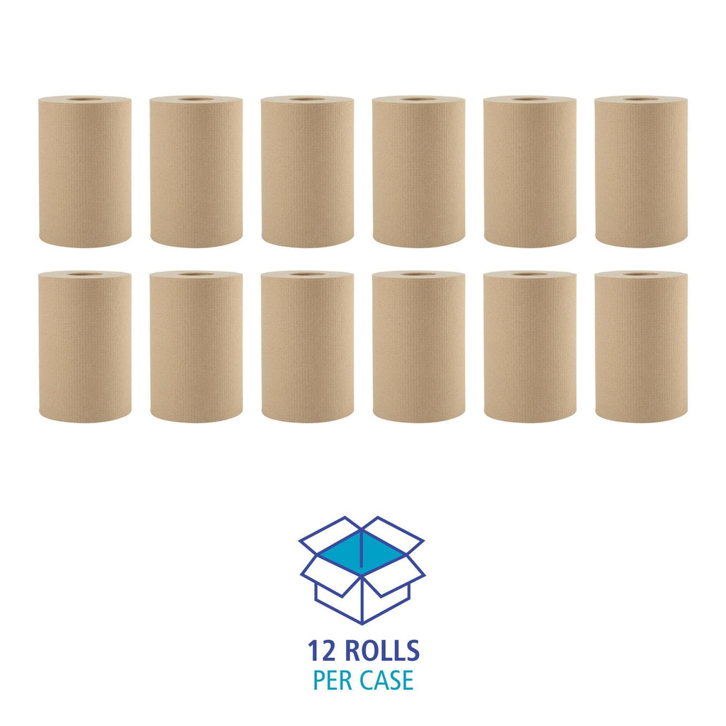 Hardwound Paper Towels, 8" x 350ft, 1-Ply Natural, Case of 12 Rolls K278070