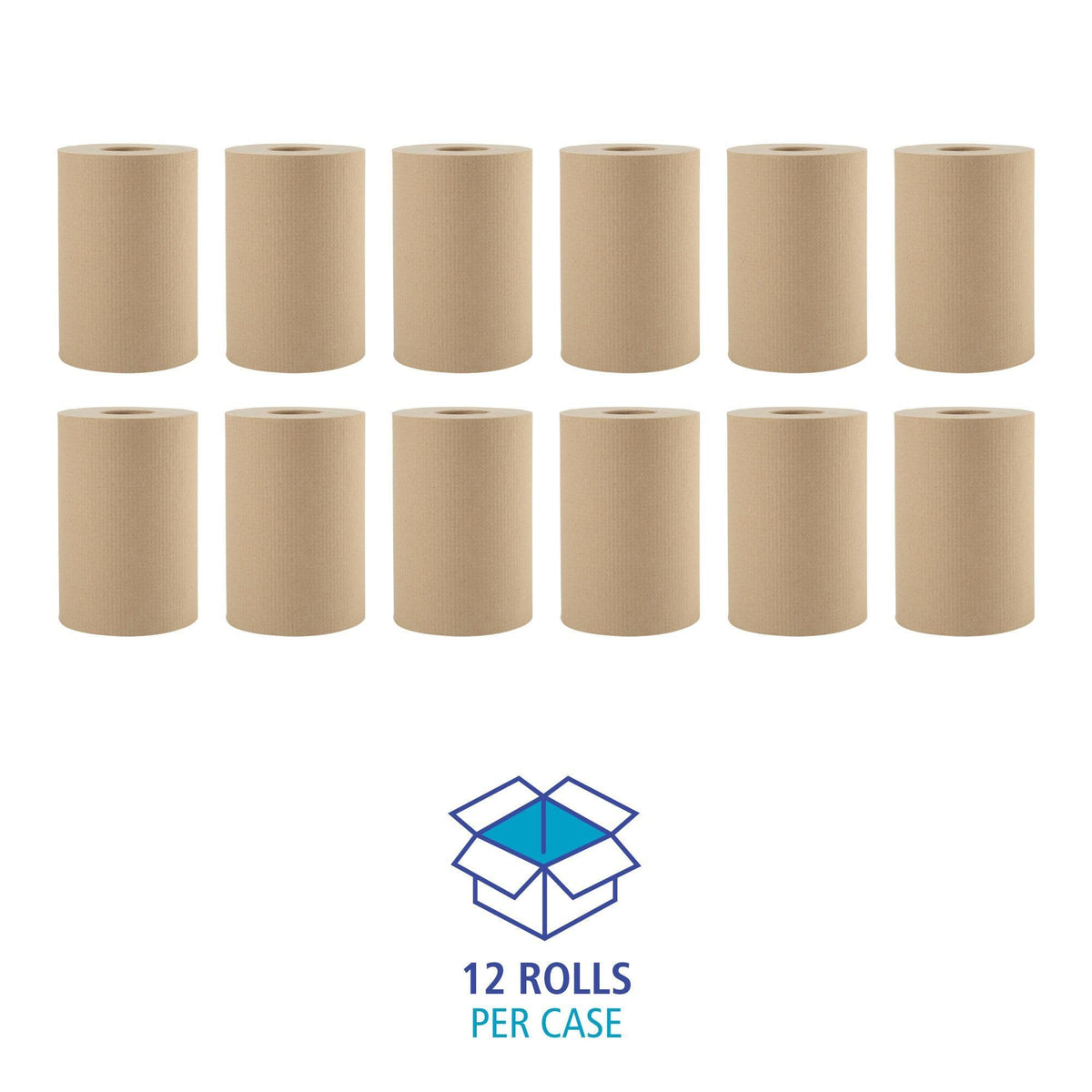 Hardwound Paper Towels, 8" x 350ft, 1-Ply Natural, Case of 12 Rolls K278070