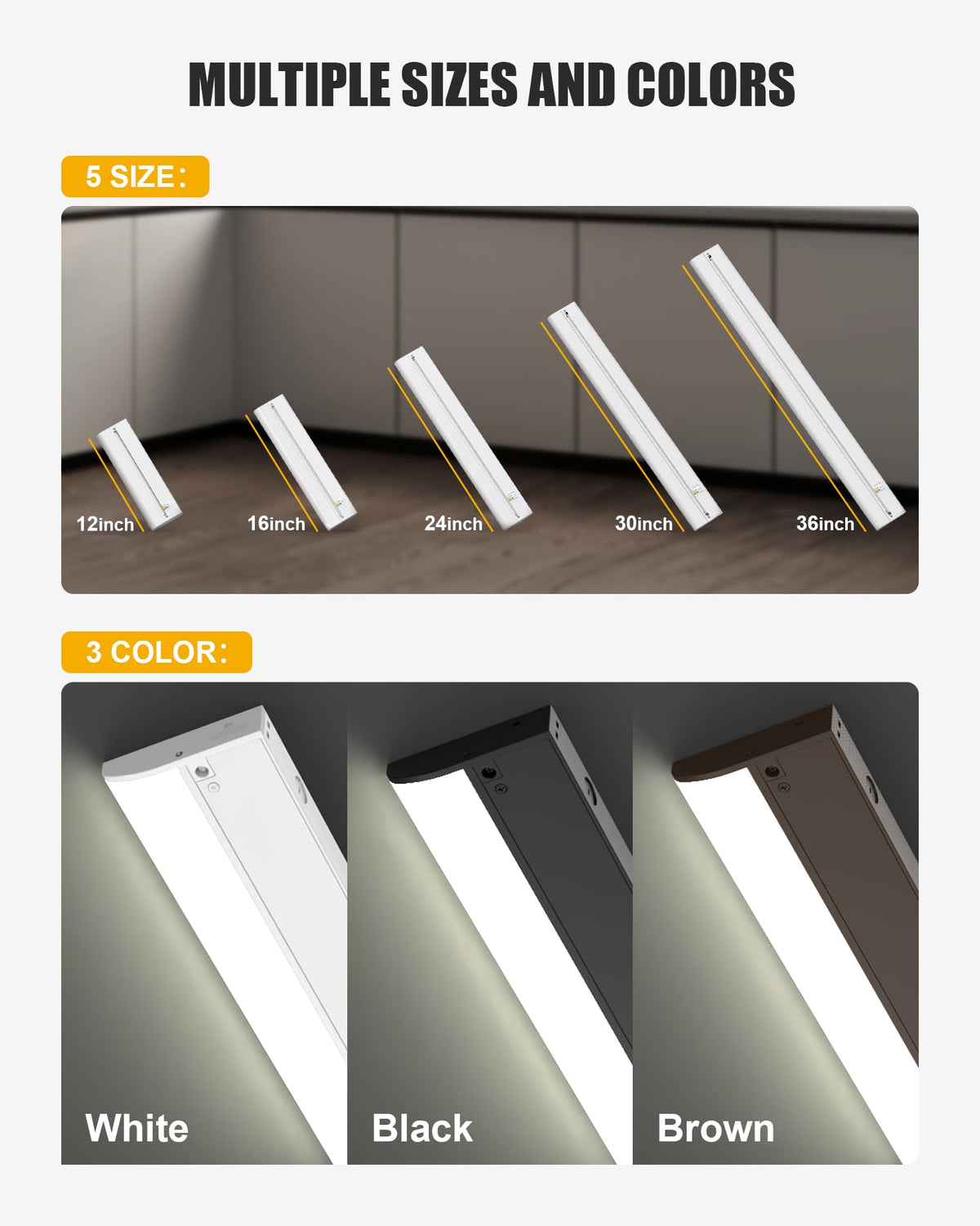Under Cabinet Lighting with Power Cord E681454