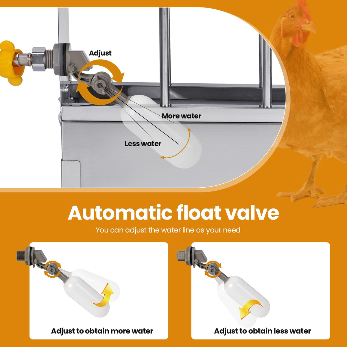 Stainless Steel Chicken Waterer P1440