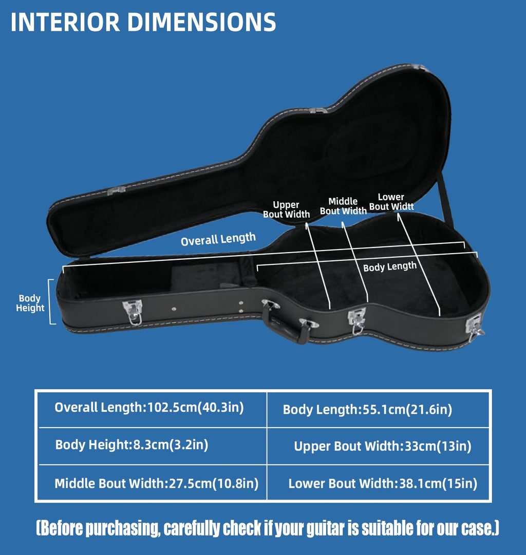 39inch Classical Guitar Case Black U405