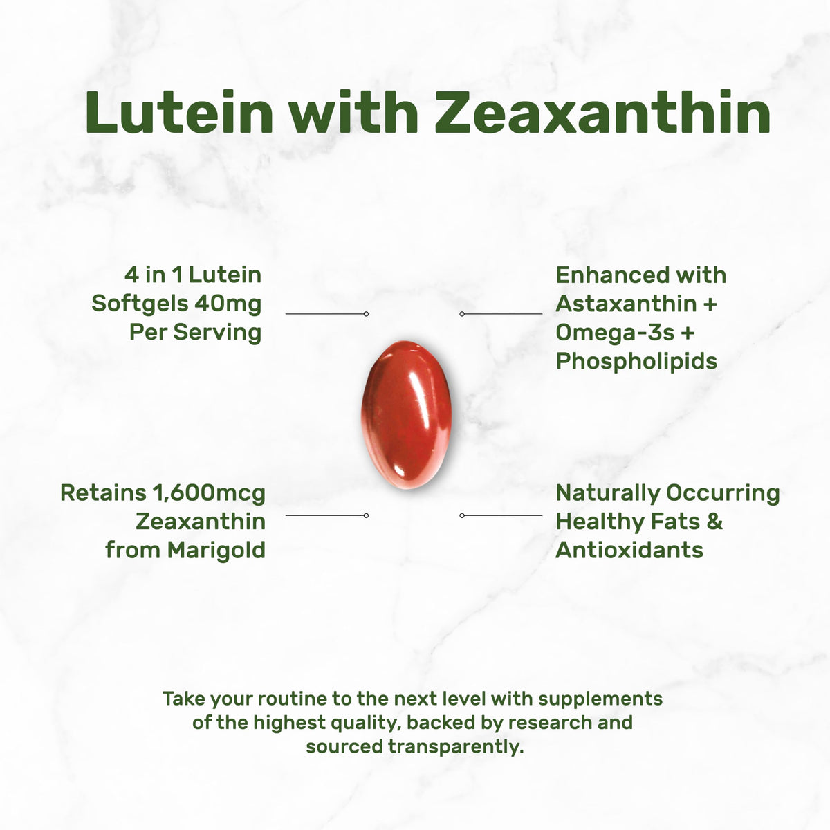 Lutein and Zeaxanthin 40mg 300 Softgels W223658