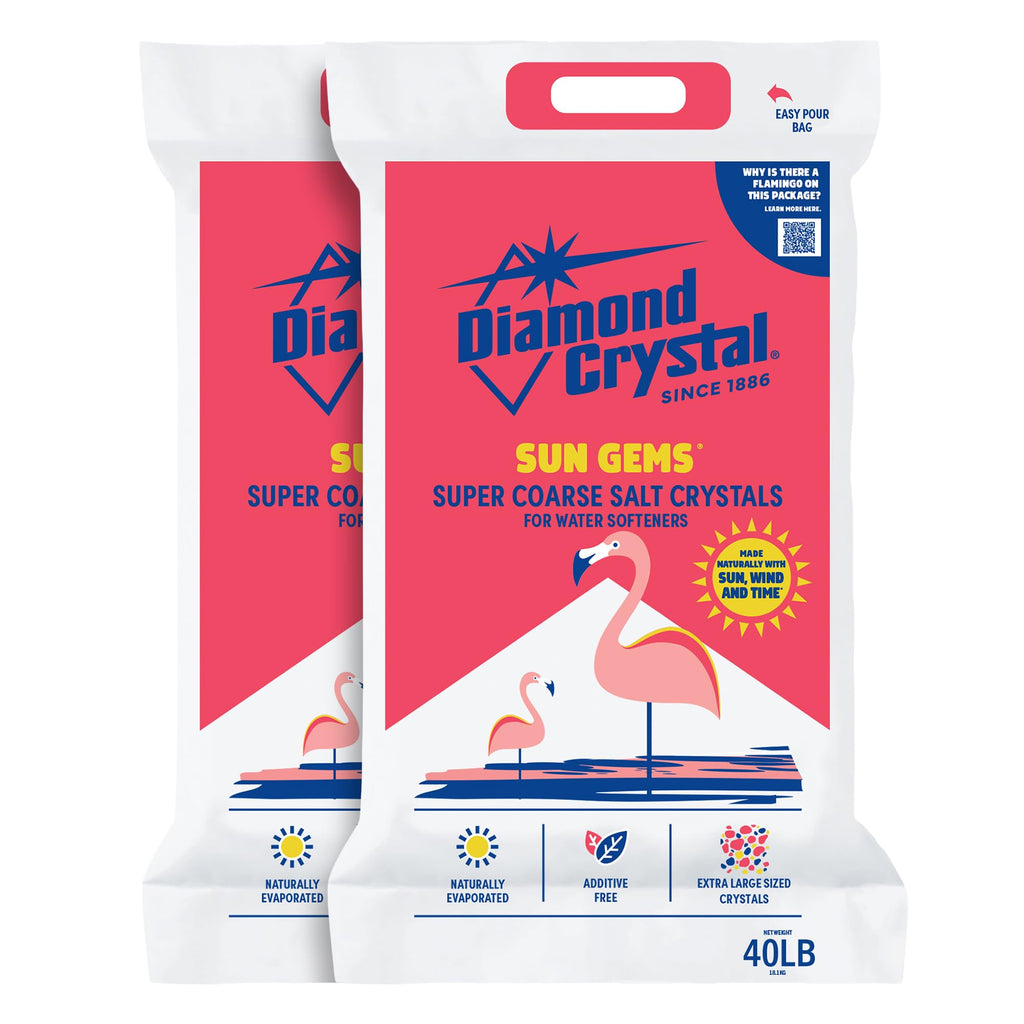2 Pack Super Coarse Water Softener Salt, 40 Pounds P89050