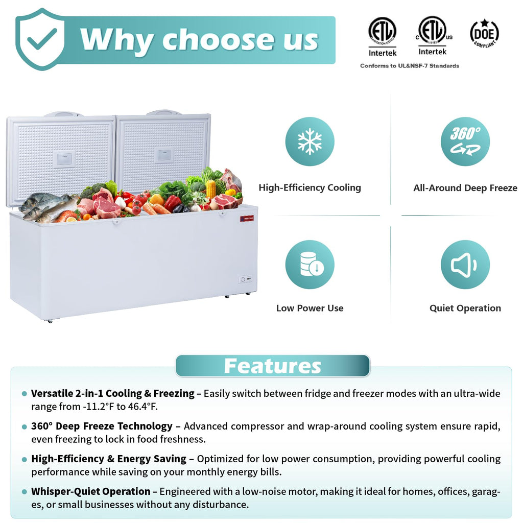 76"W Chest Freezer C390