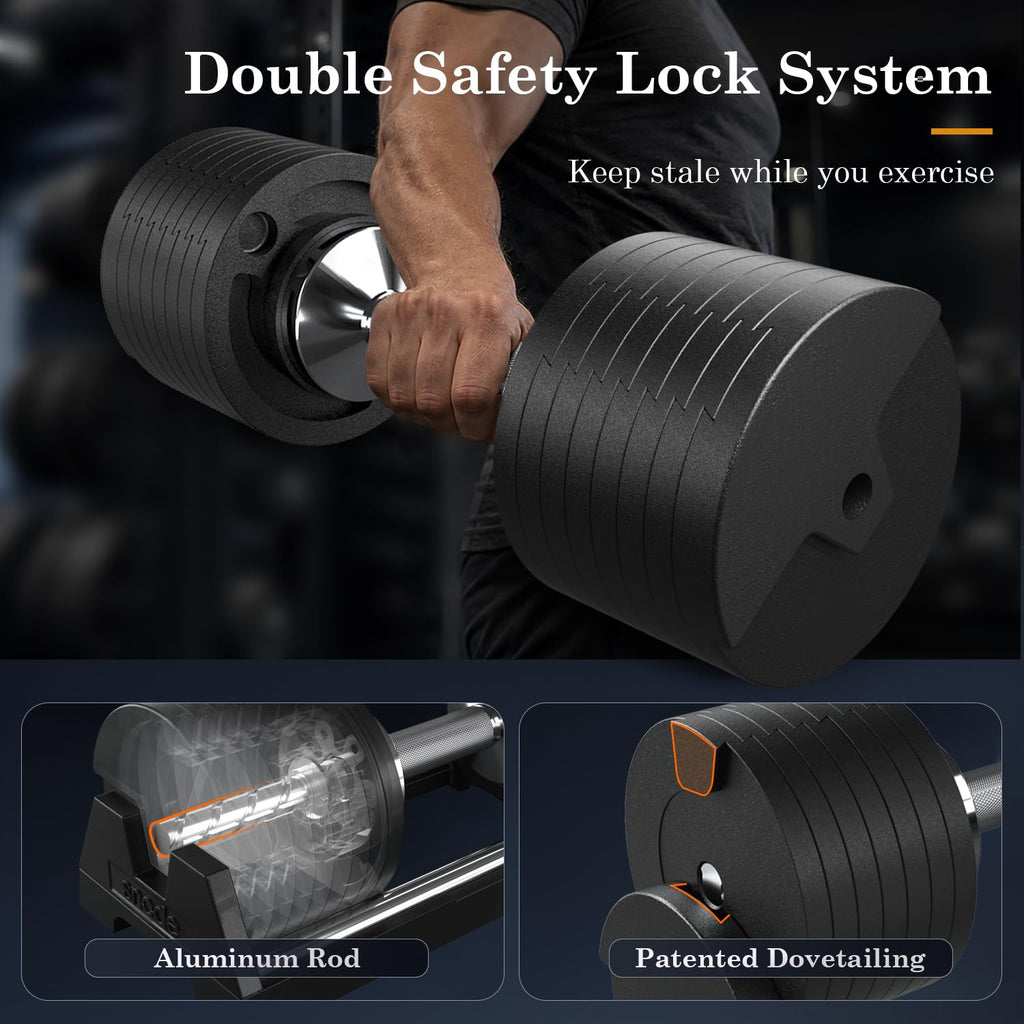 Adjustable Cast Iron Dumbbells 80LBs W376