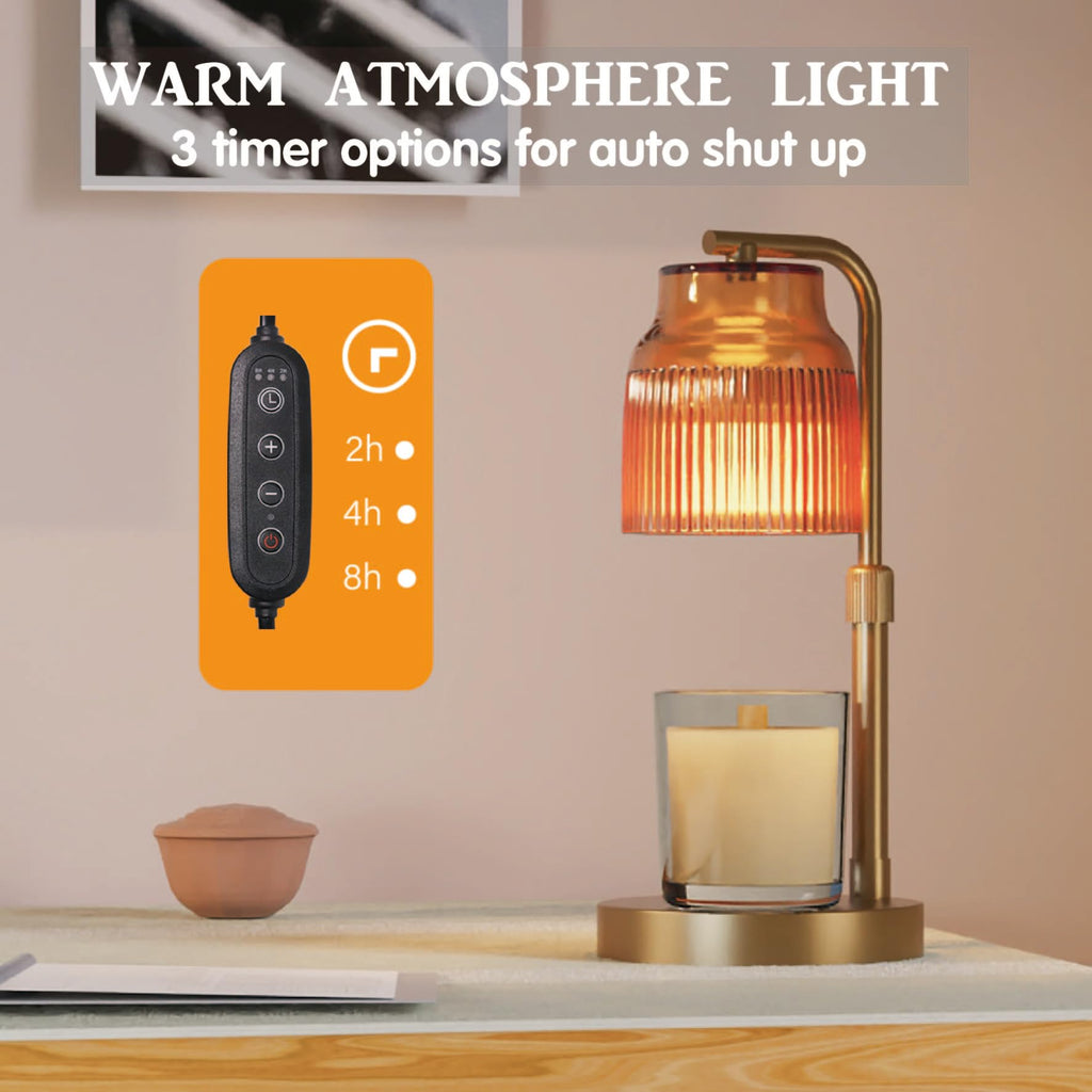 Candle Warmer Lamp with Timer Dimmer Adjustable Height Y1639