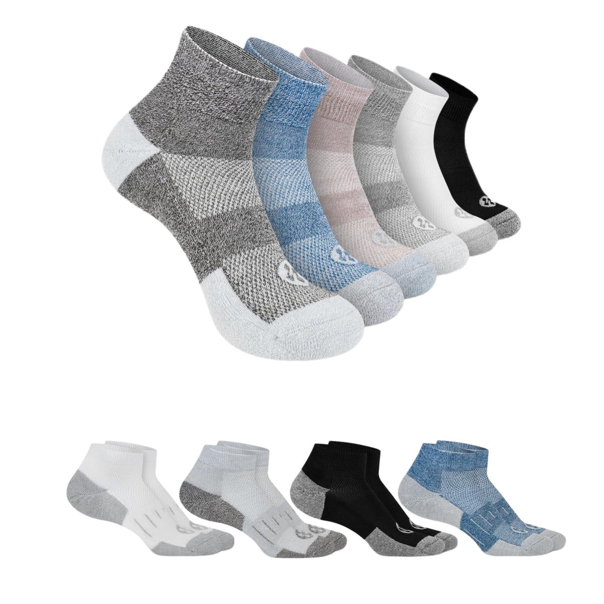 Diabetic Socks for Men, 10 Pairs Ankle & Low Cut Size 9-15 R692242
