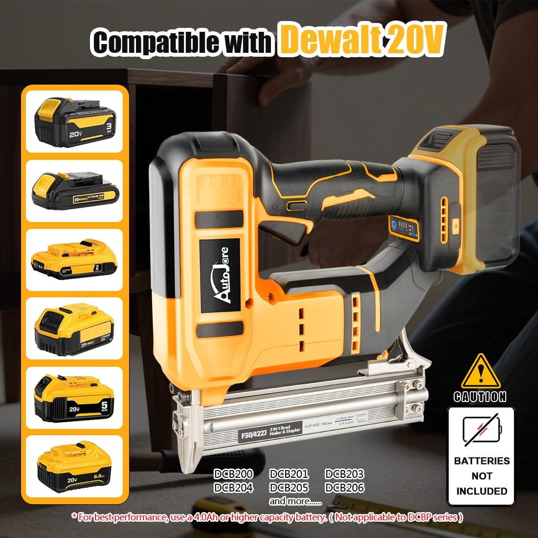 18 Gauge Cordless Brad Nailer 2 in 1 Nail/Staple Gun Y4232