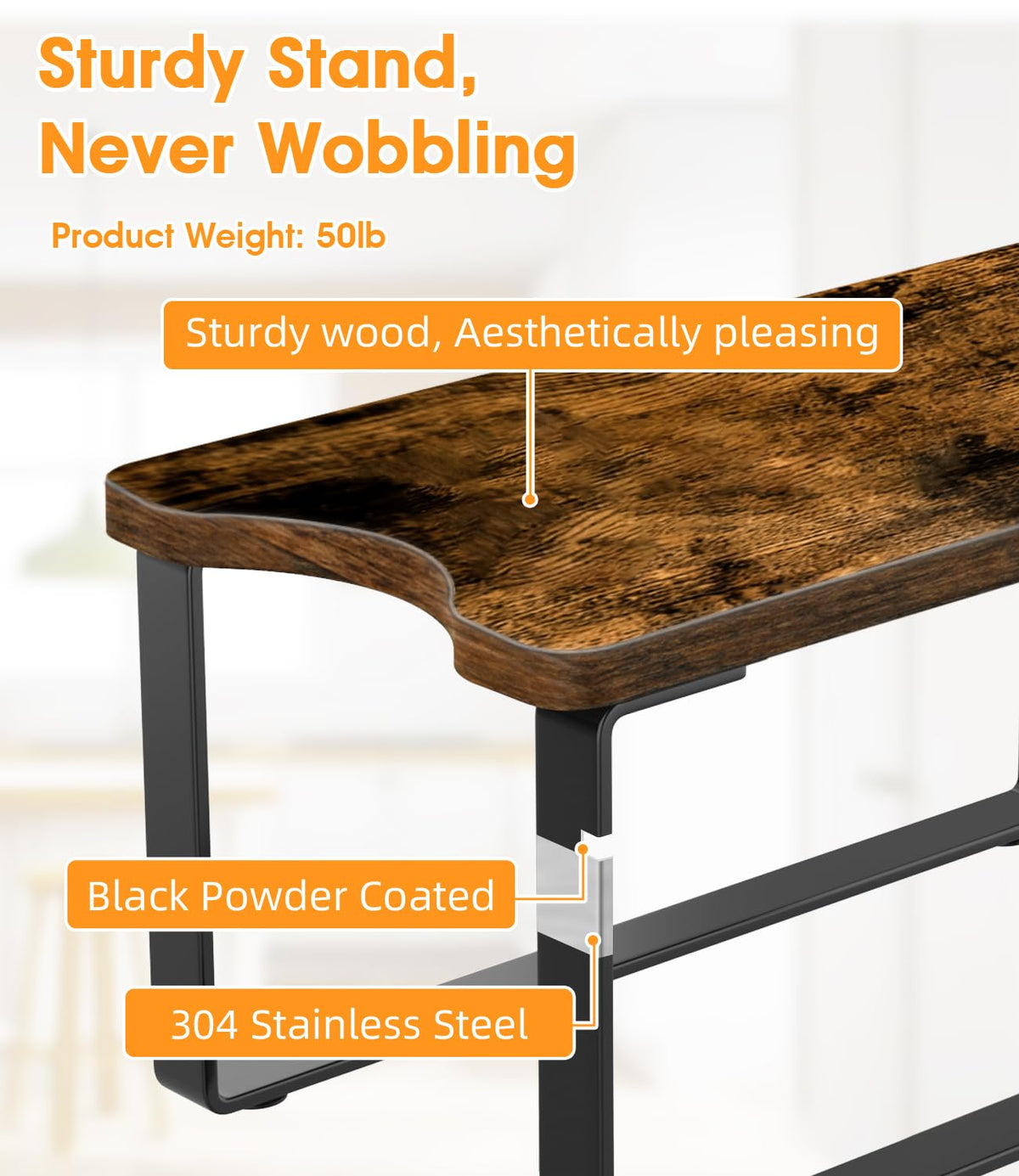 Wood Water Filter Dispenser Stand with Drip Tray A39020
