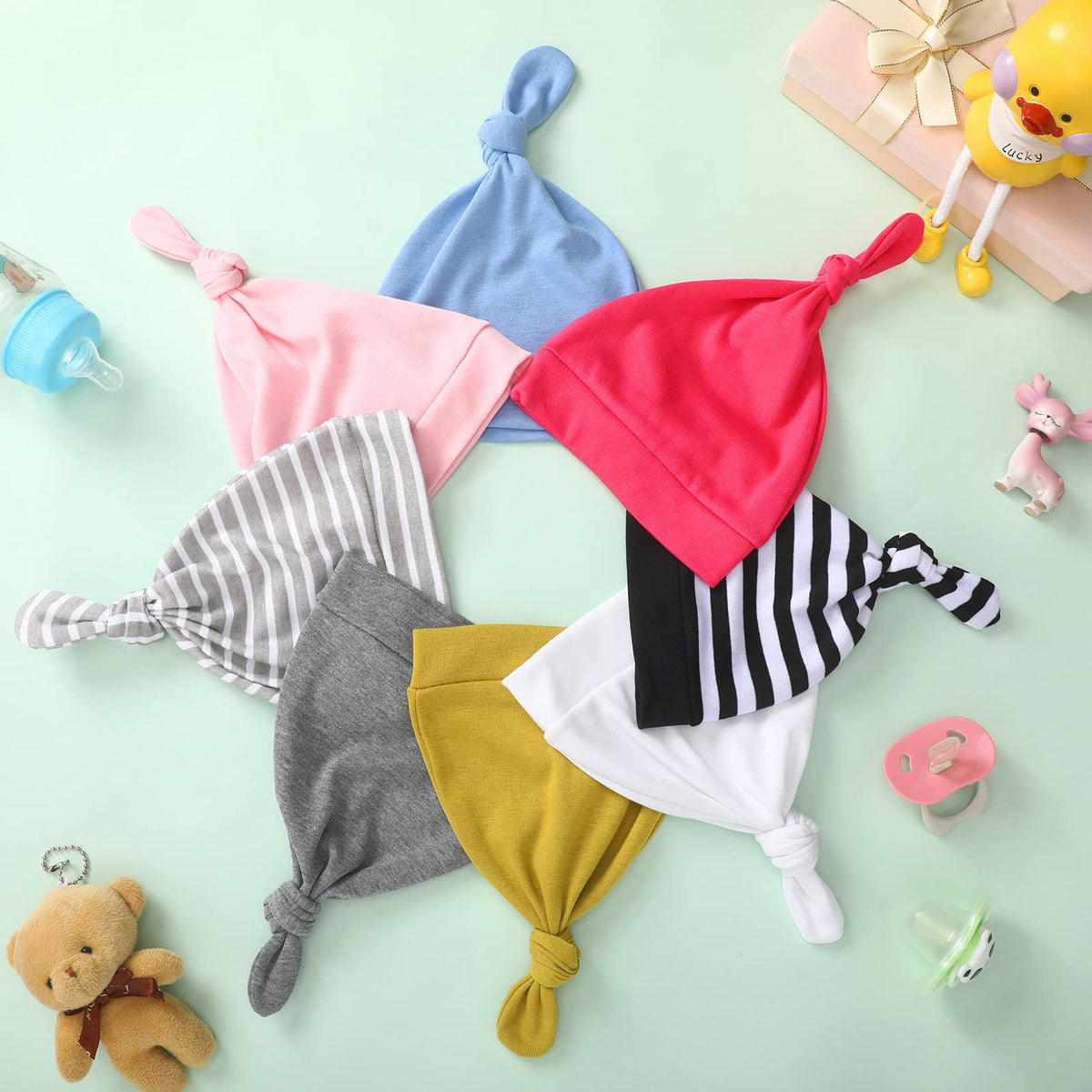 30 Pack Newborn Knot Beanie Hats Z54709