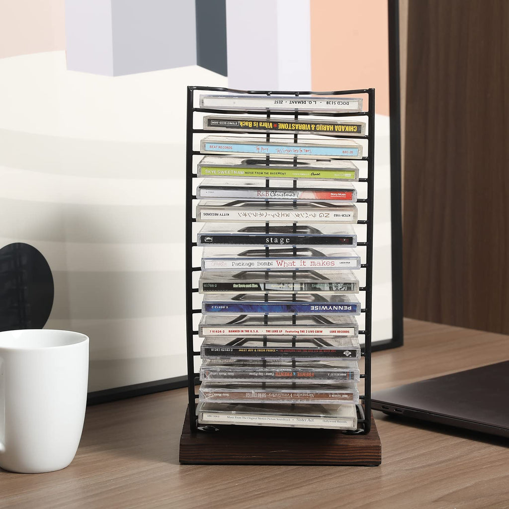 Black Metal CD Storage Rack C592
