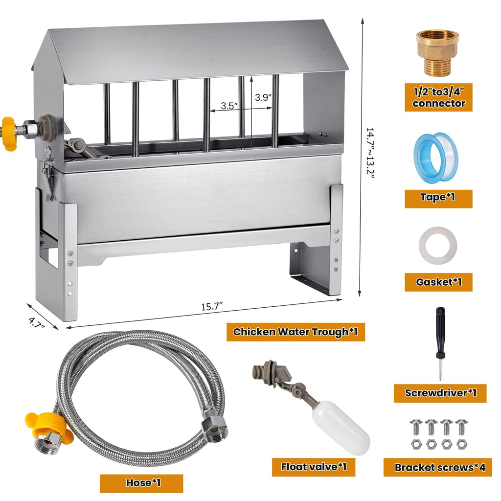 Stainless Steel Chicken Waterer P1440