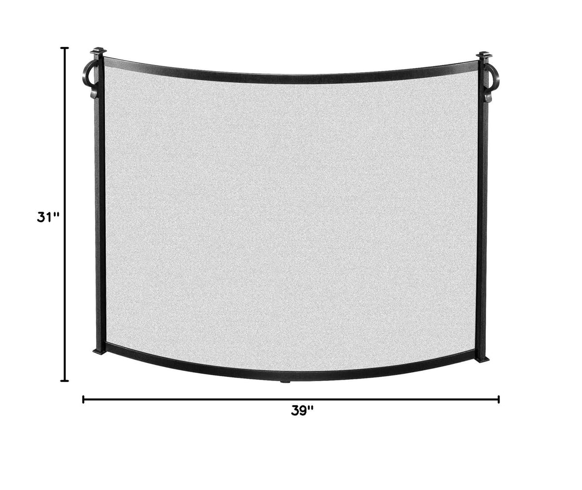 Bowed Fireplace Screen S2584
