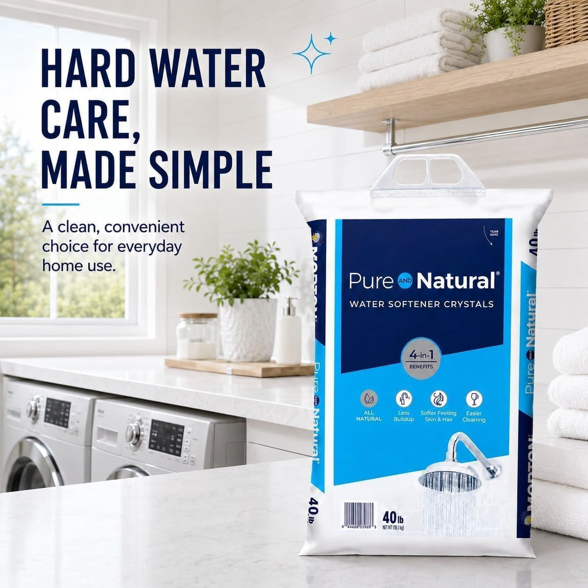 40 lb Pure Natural Salt Crystals Pack of 2 R621481