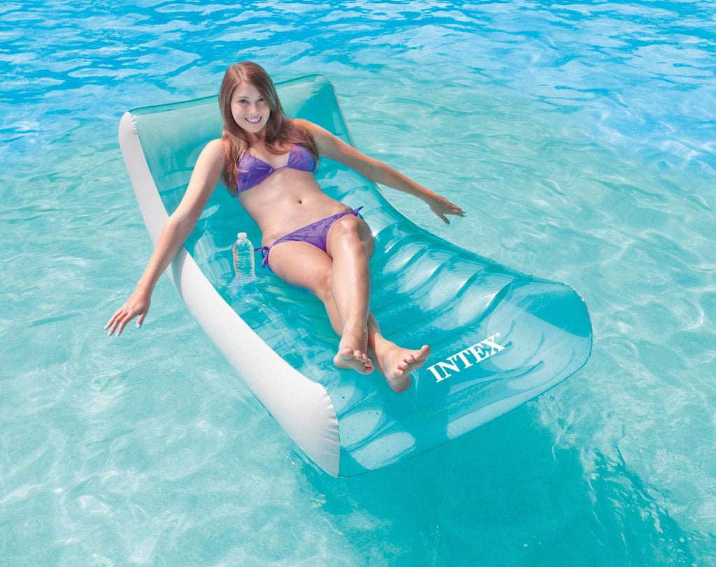 Inflatable Pool Floating Raft Chair with Cupholder 2 Pack E655