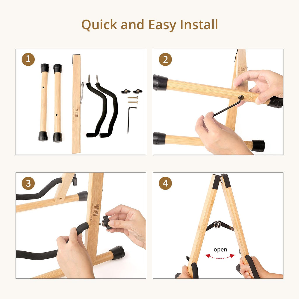 Foldable Wood Guitar Stand Z6088