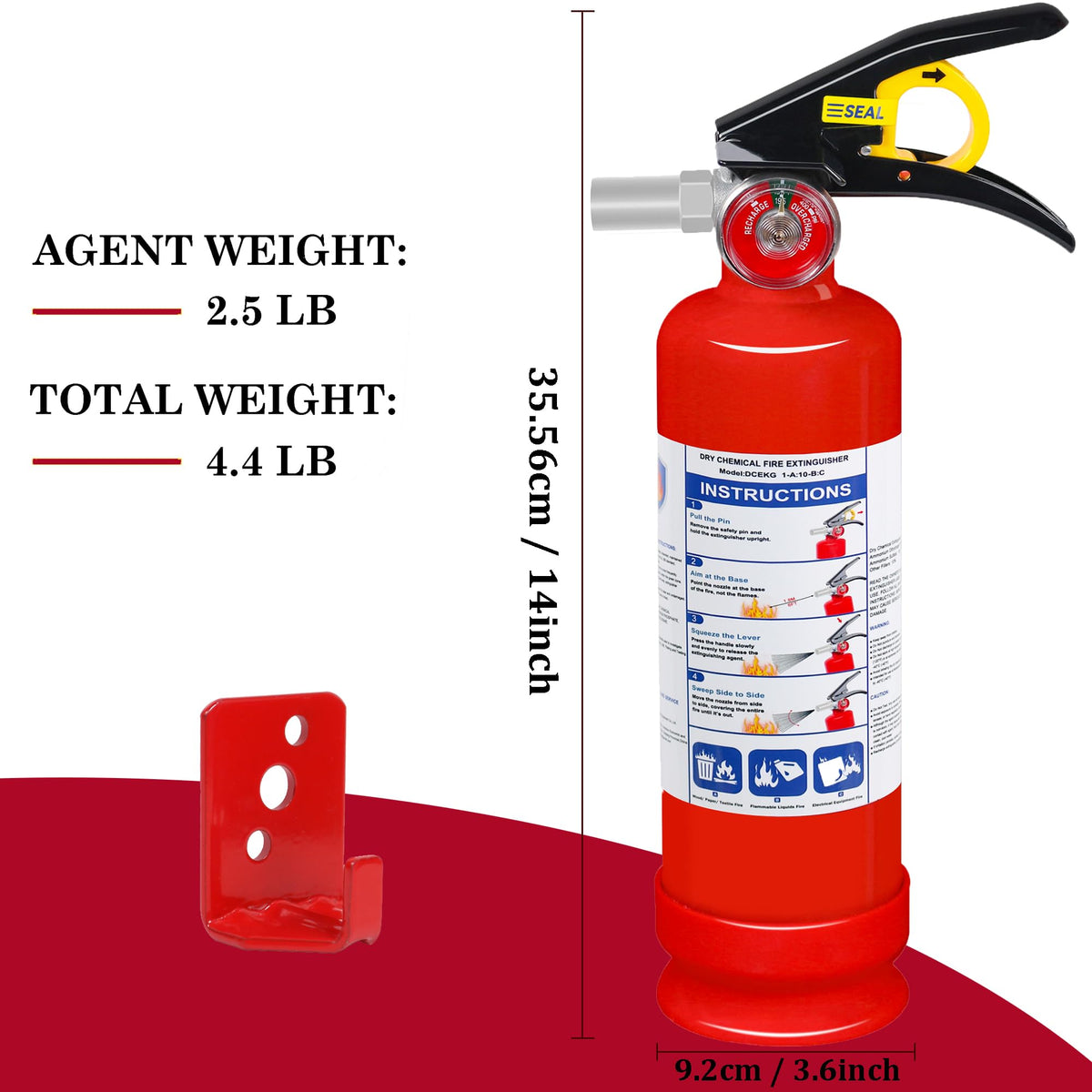 2-Pack 2.5 lb ABC Dry Chemical Fire Extinguisher C8708