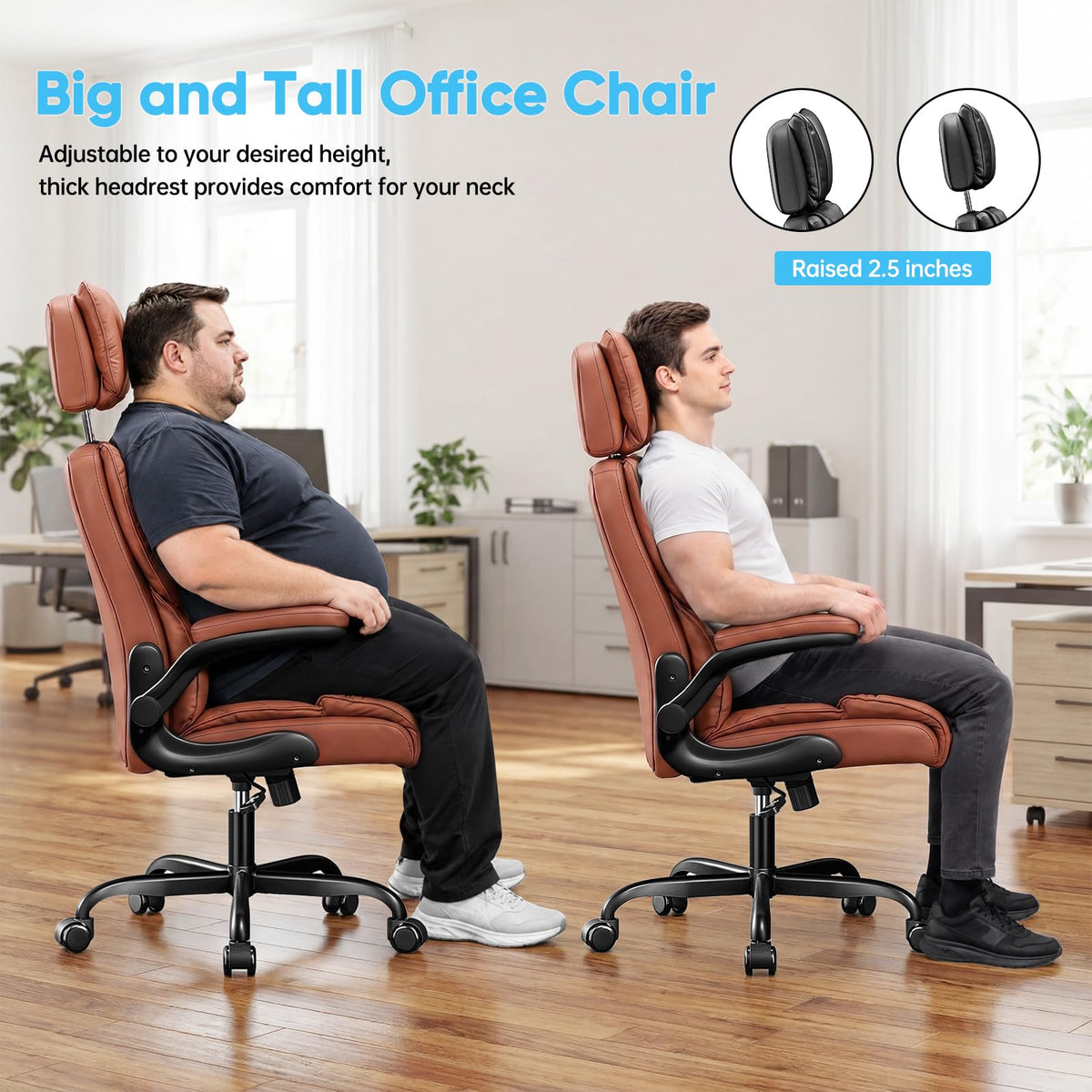 Big and Tall Office Chair with Adjustable Headrest M724647