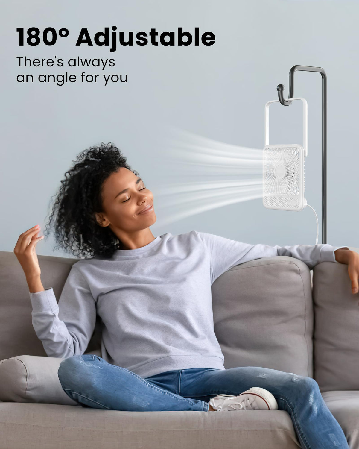White USB Desk Fan Z718