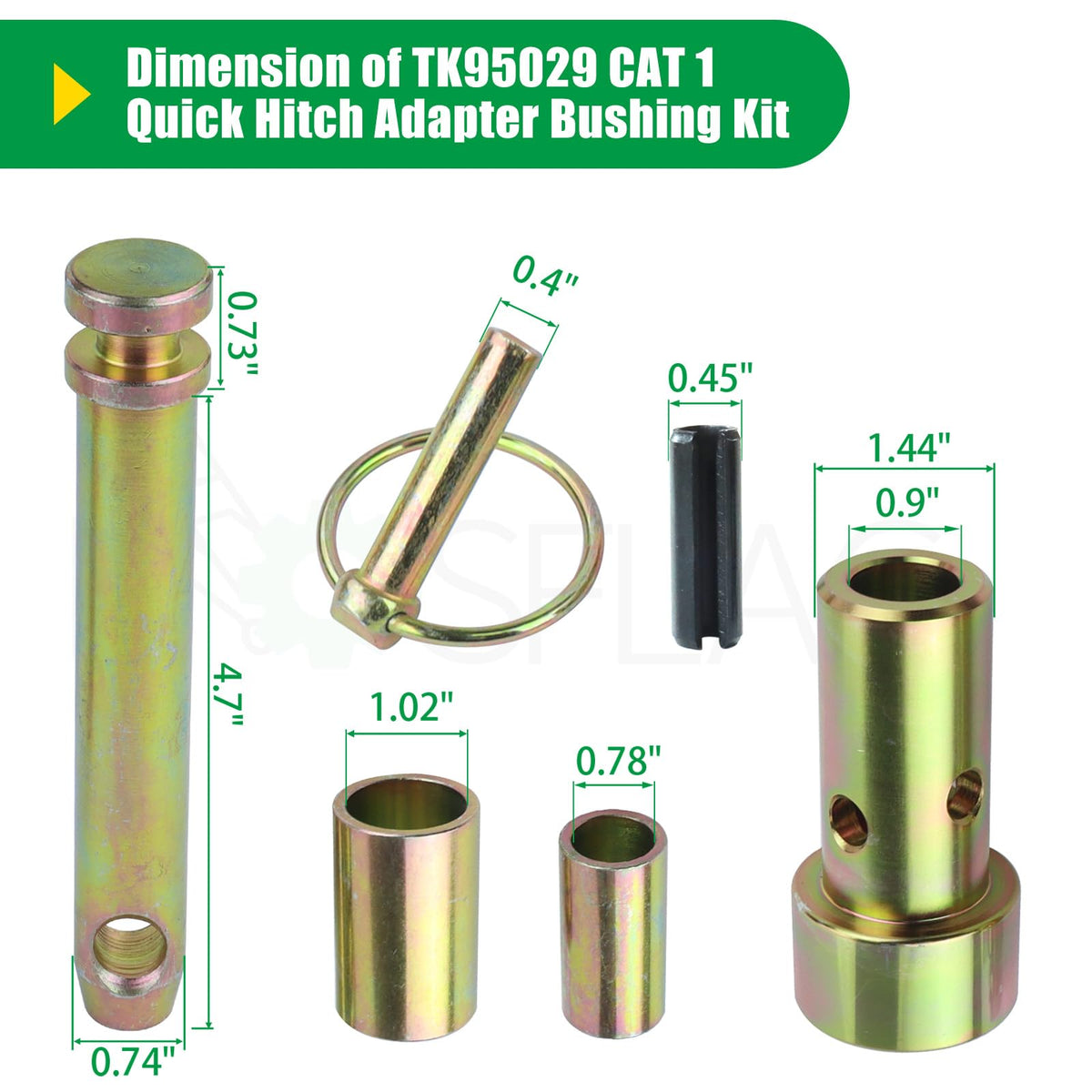 Quick Hitch Adapter Bushing for 3 Point Hitch Tractor F163229