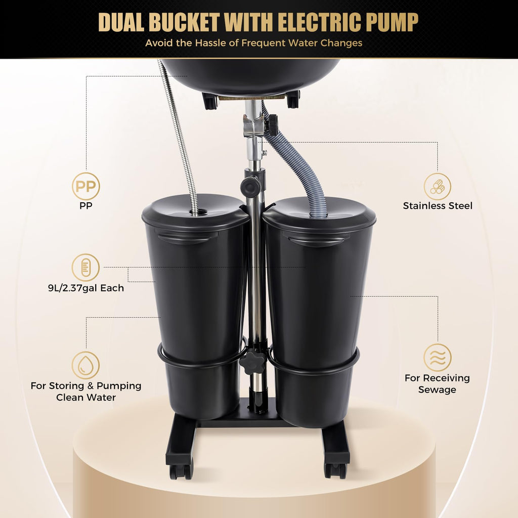 Portable Shampoo Bowl with Electric Pump P48570