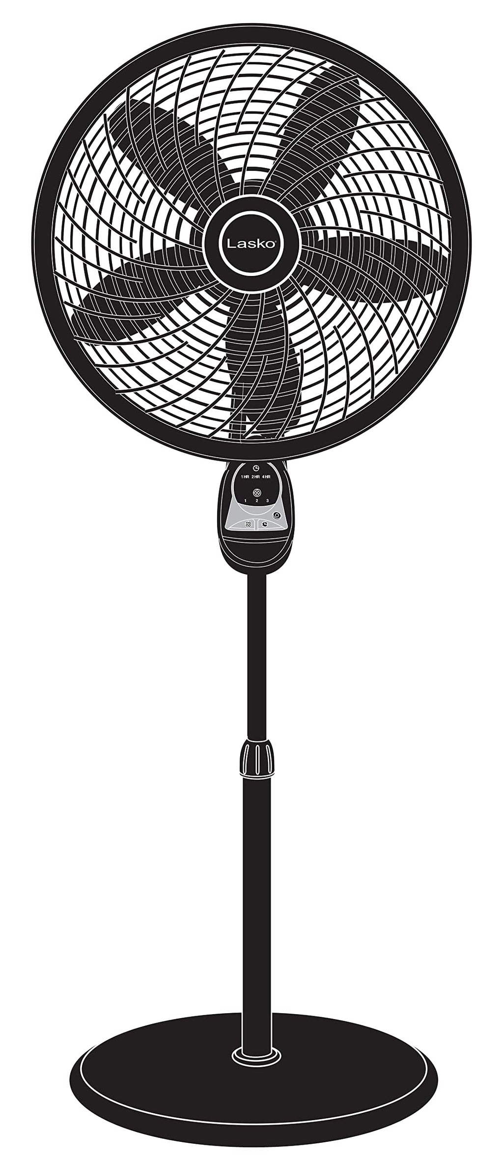 Oscillating Pedestal Fans with Adjustable Height, Timer, Remote Control and 3 Speeds I983