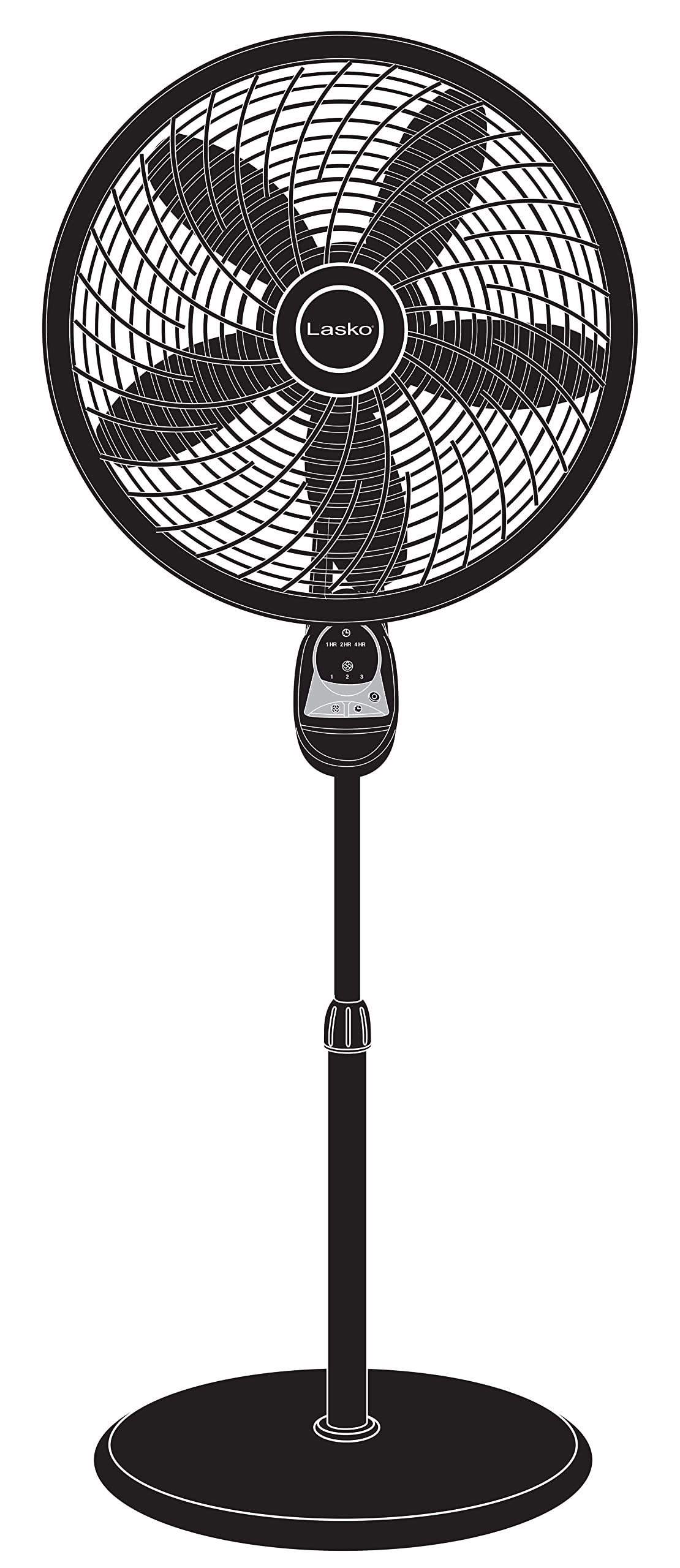 Oscillating Pedestal Fans with Adjustable Height, Timer, Remote Control and 3 Speeds I983