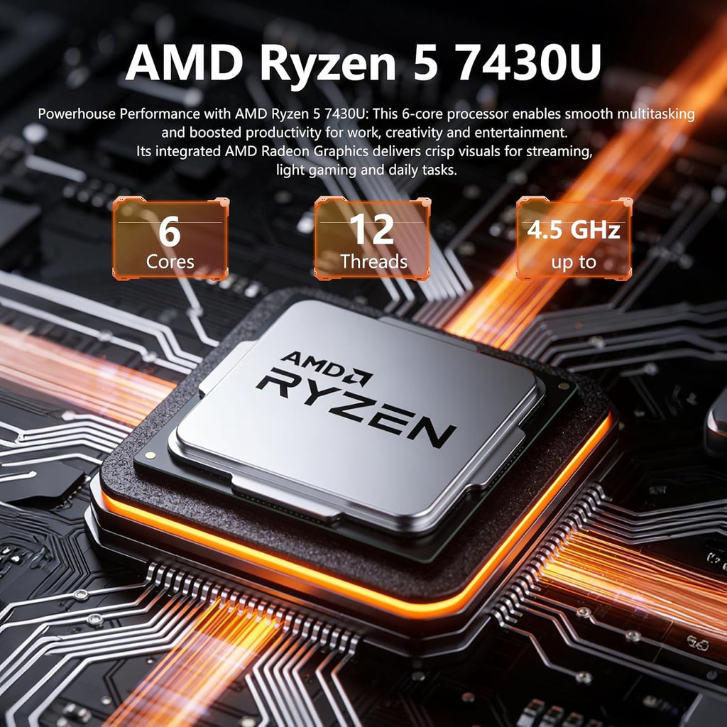 17.3" Touch Screen Laptop, 64GB RAM, 1TB SSD, AMD Ryzen 5, Windows 11 Pro, Silver Z686303