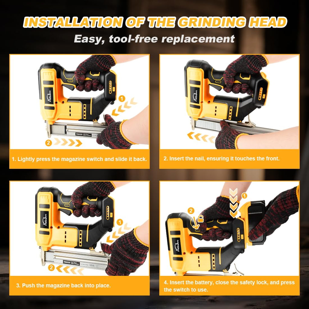 18 Gauge Cordless Brad Nailer 2 in 1 Nail/Staple Gun Y4232