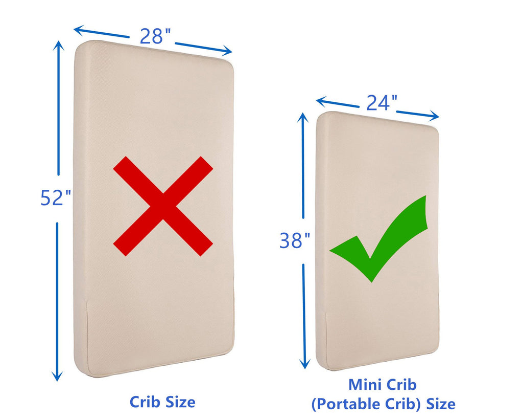 Mini Crib Mattress and 3 Pack Fitted Mini Crib Sheet Set F160
