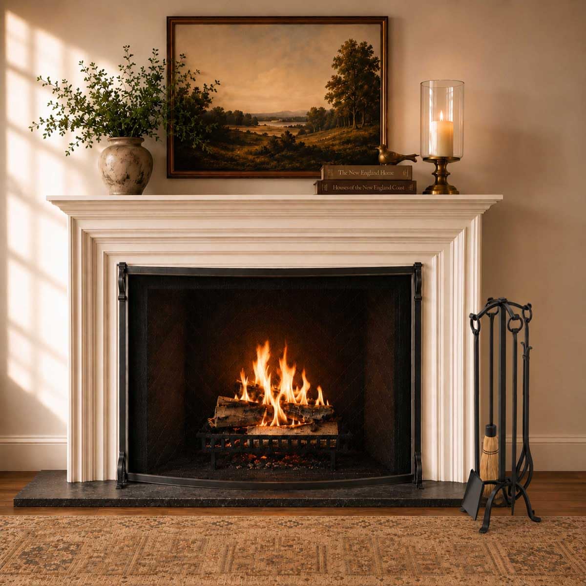 Bowed Fireplace Screen S2584
