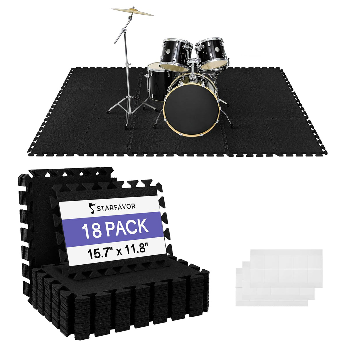 88 Key Full-Weighted Digital Piano and 18 Pcs Interlocking Floor Mats N987