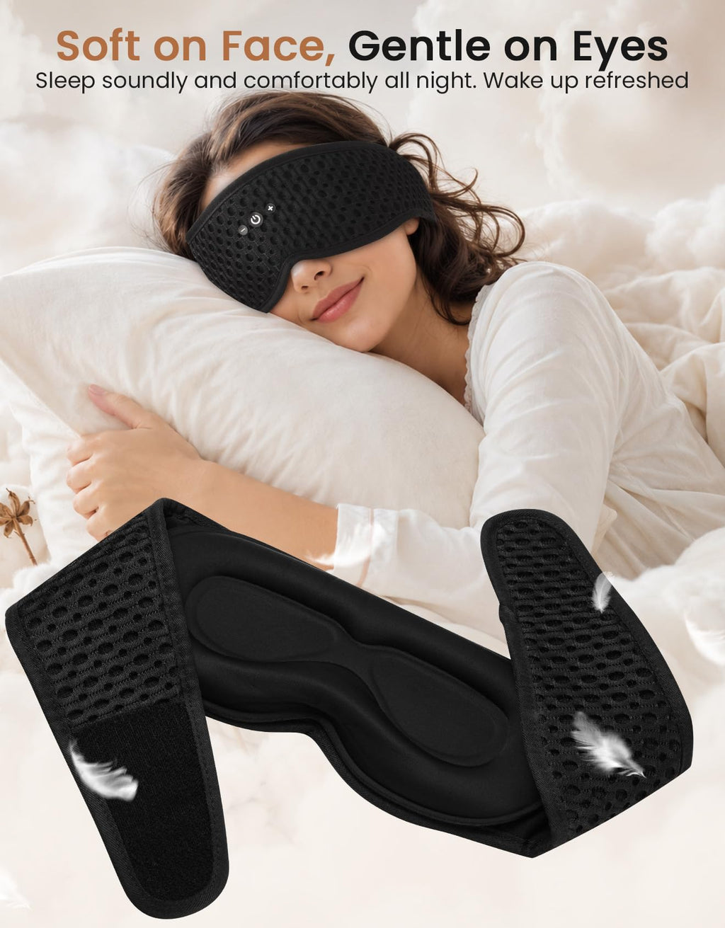 Bluetooth Sleep Mask with Adjustable Speakers Y36375