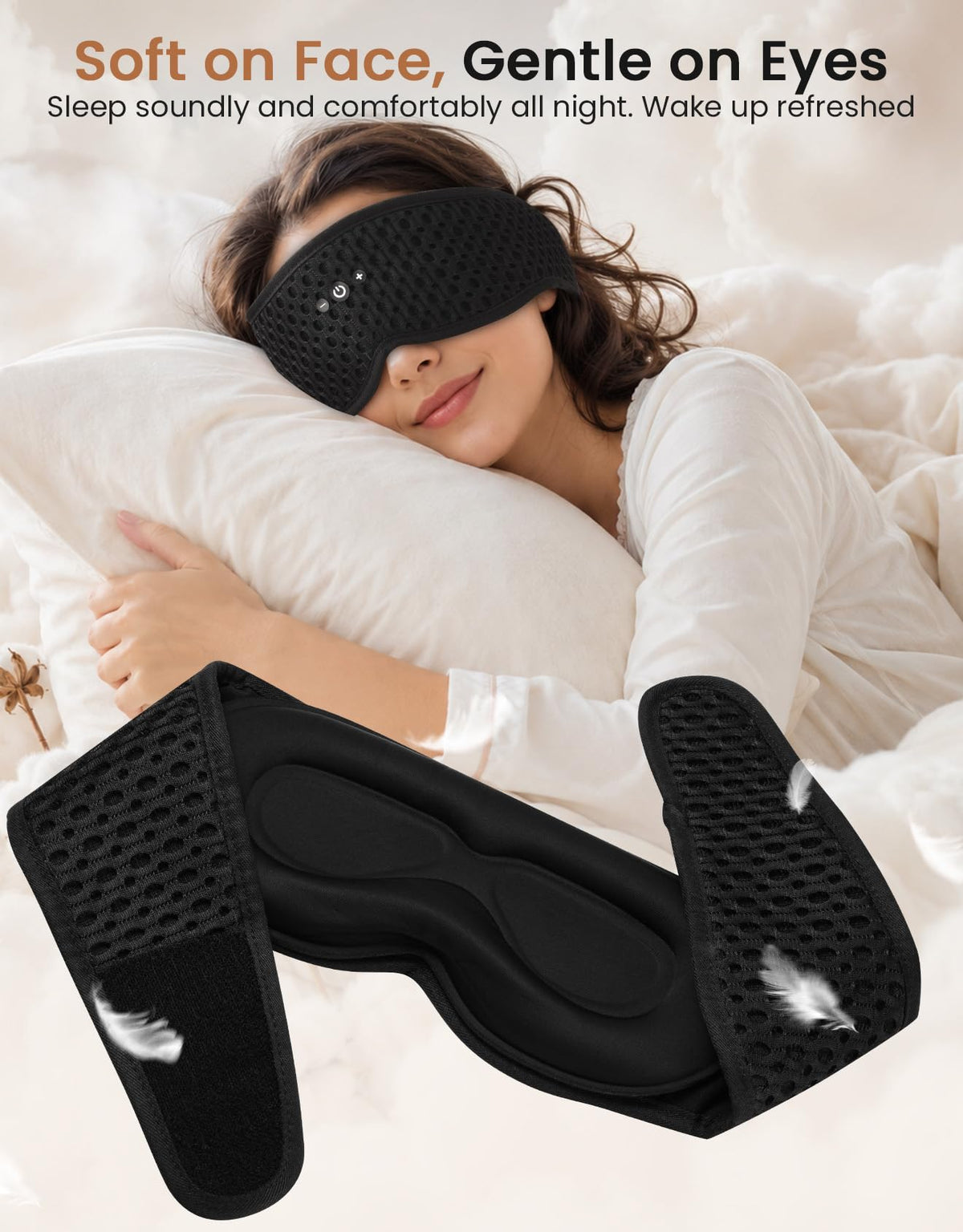 Bluetooth Sleep Mask with Adjustable Speakers Y36375