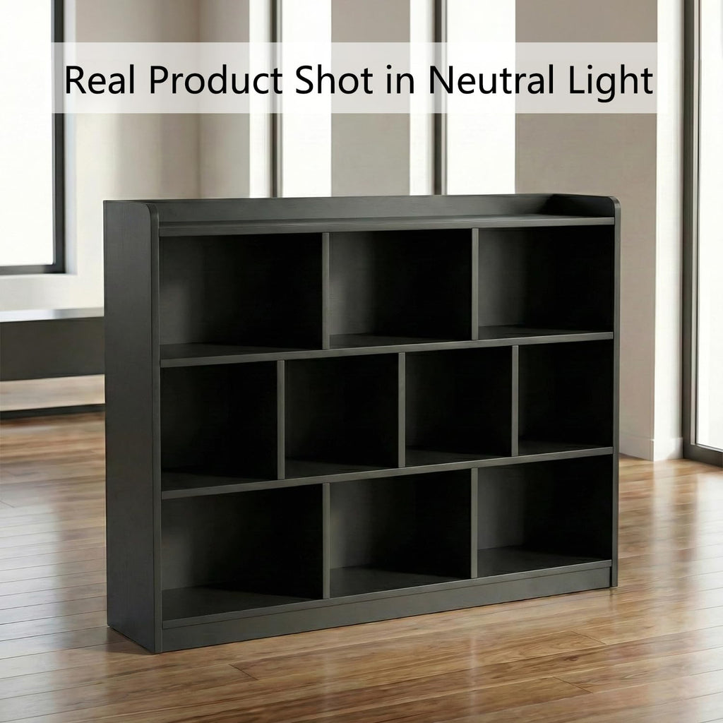 Black 3 Tier Wood Bookshelf V949797