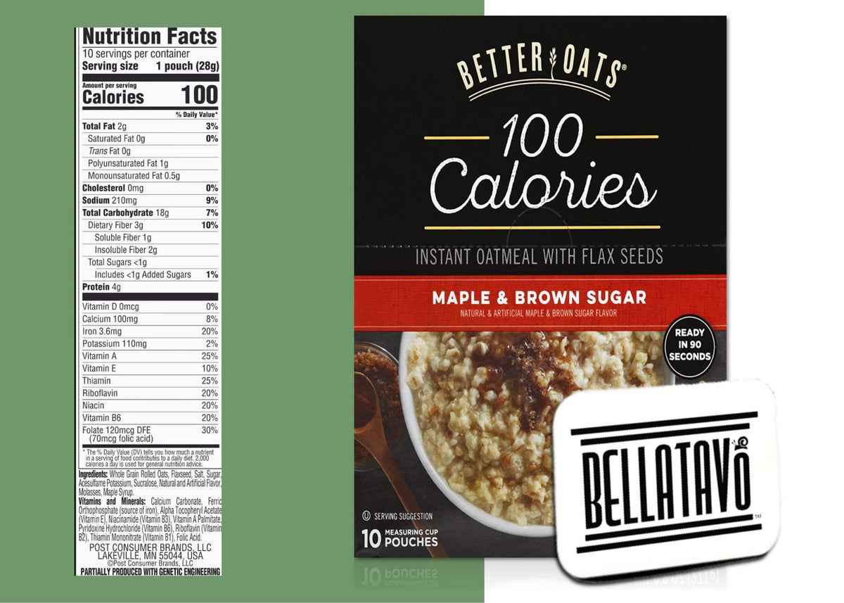 100 Calorie Instant Oatmeal Bundle with Flax Seed S2186
