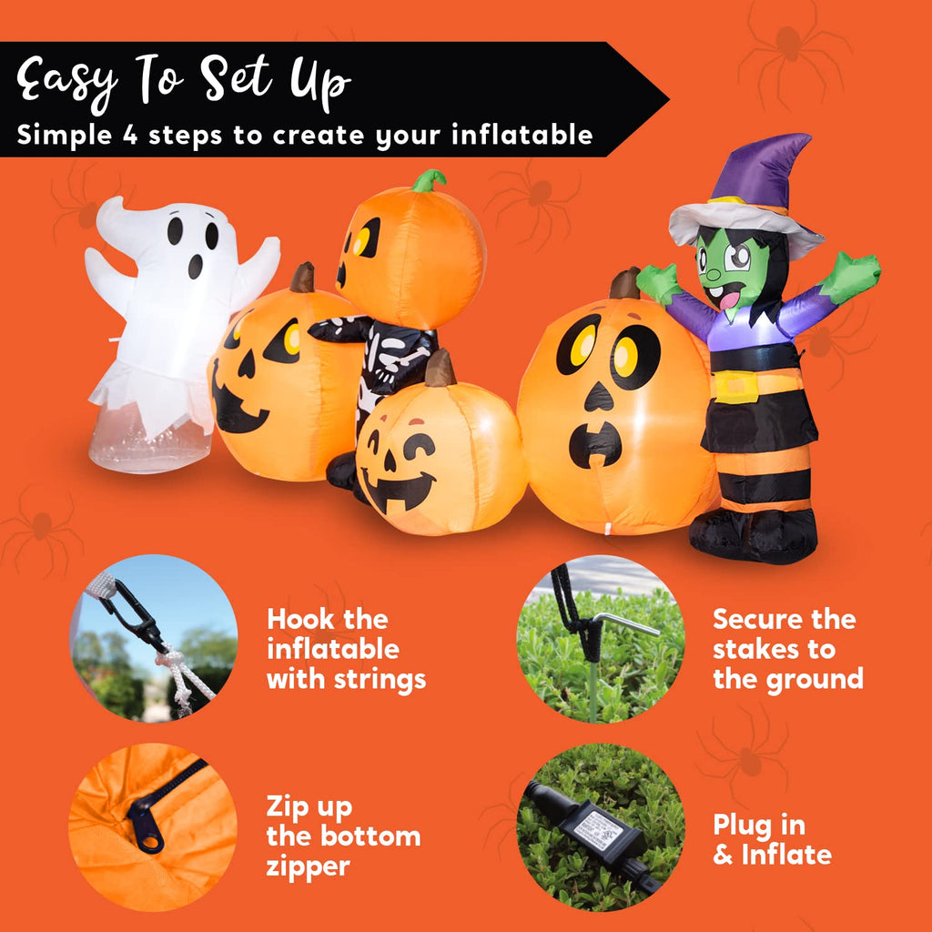 8 ft Inflatable Halloween Decoration with LEDs F460