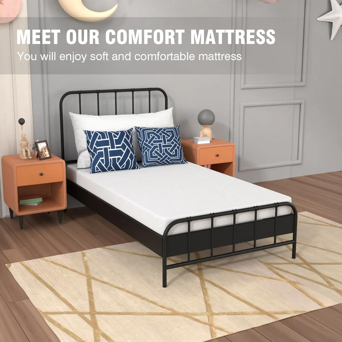 5 inch Memory Foam Twin Mattress with Washable Cover H851015