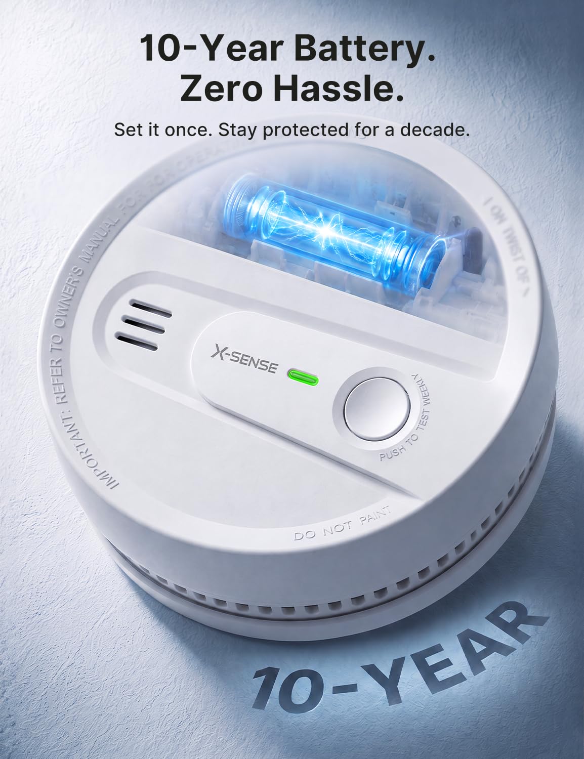 Smoke Detector 10-Year Battery 3-Pack G42109