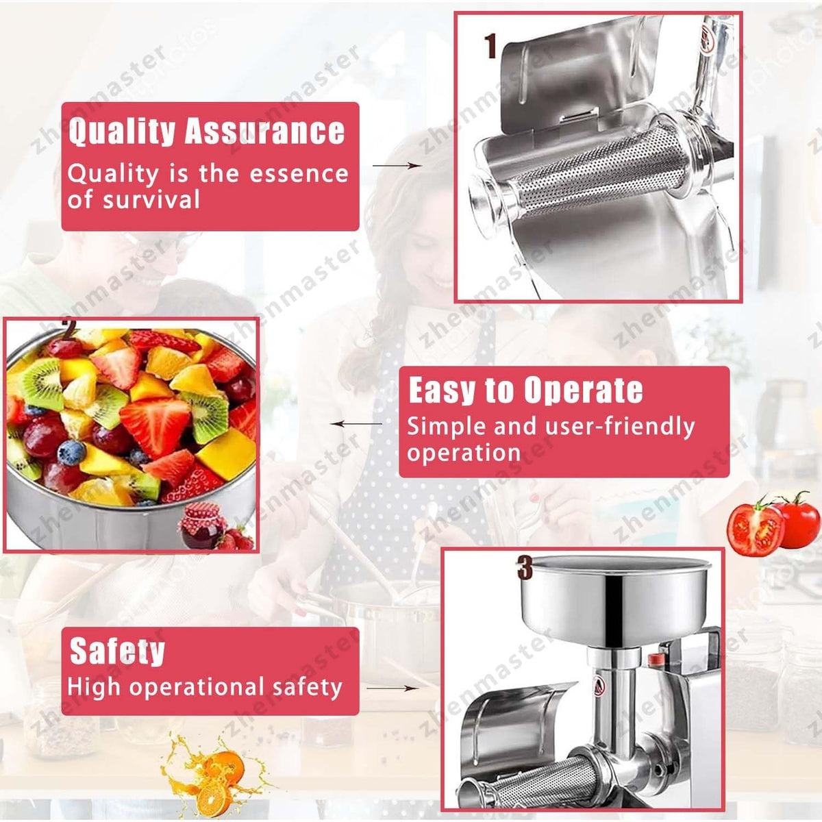 450W Stainless Steel Electric Juicer J5267