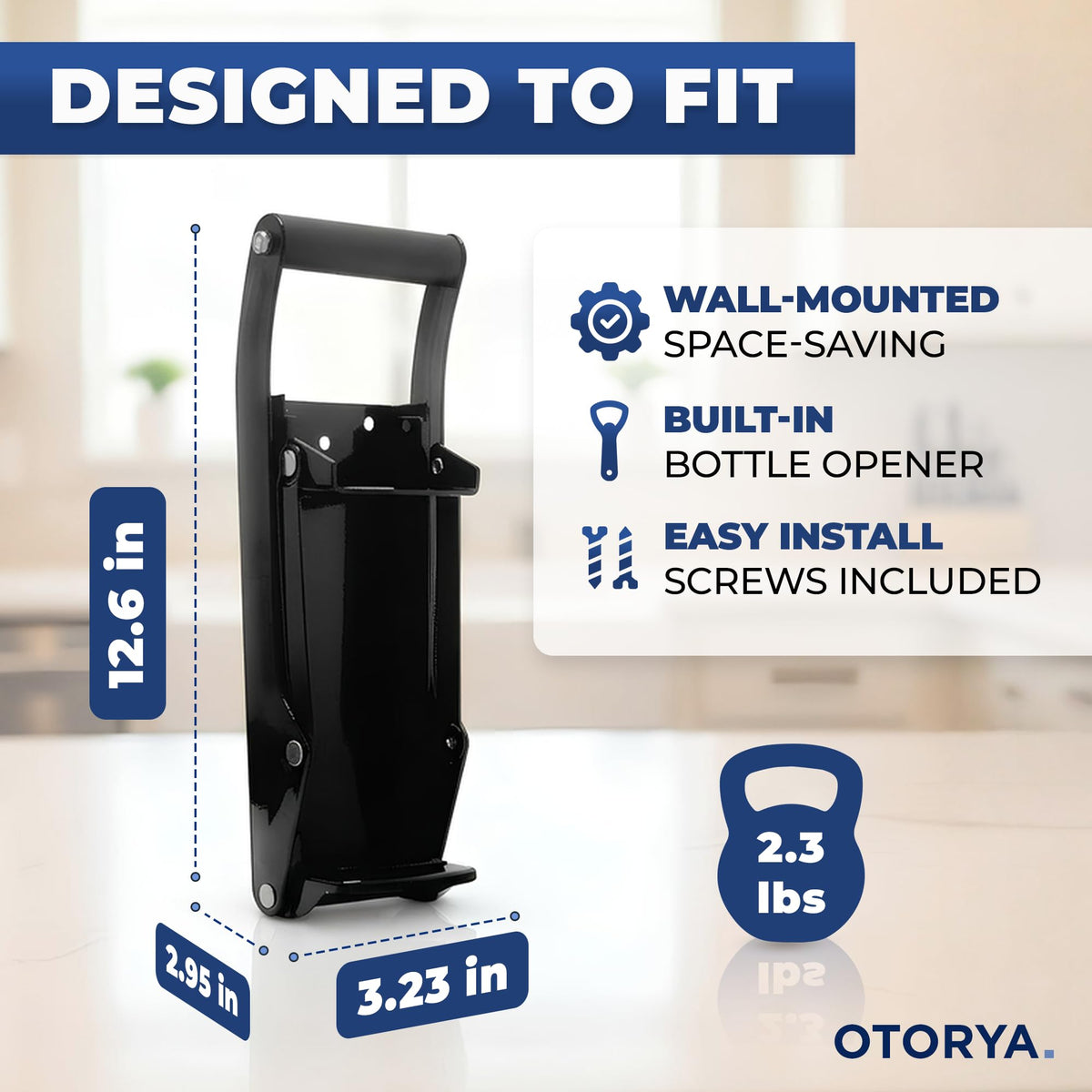 Wall Mounted Heavy Duty Can Crusher with Bottle Opener L570