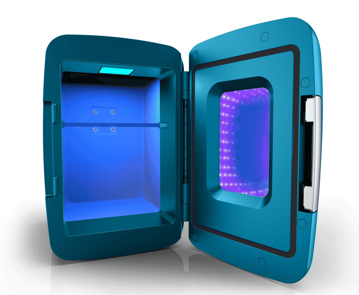 Gaming Light Up Mini Beverage Refrigerator 6 can 4 liters Blue S662