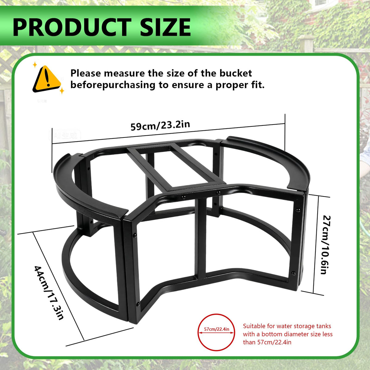 Heavy-Duty Stainless Steel Rain Barrel Stand O1072