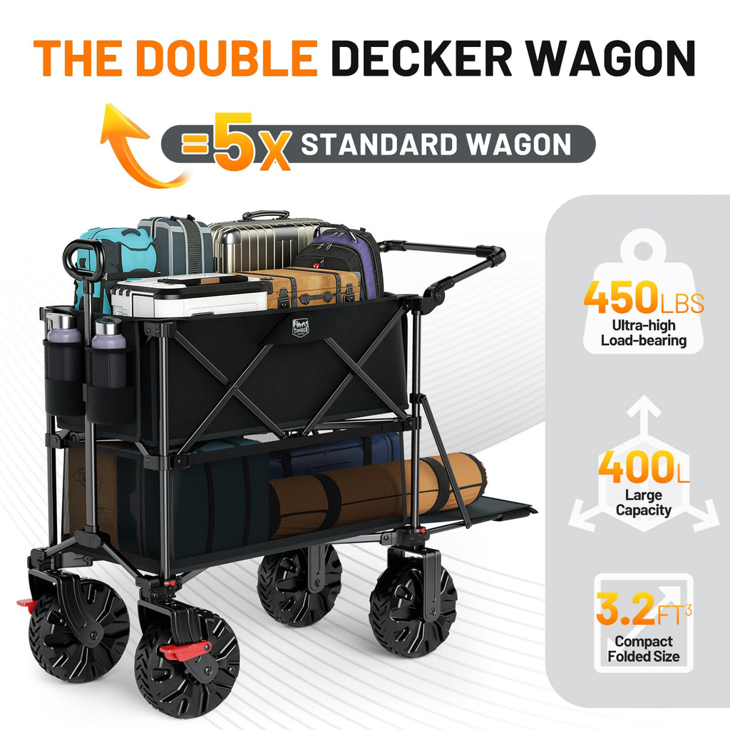 Double Decker Wagon 400L Capacity 450lb Load J943