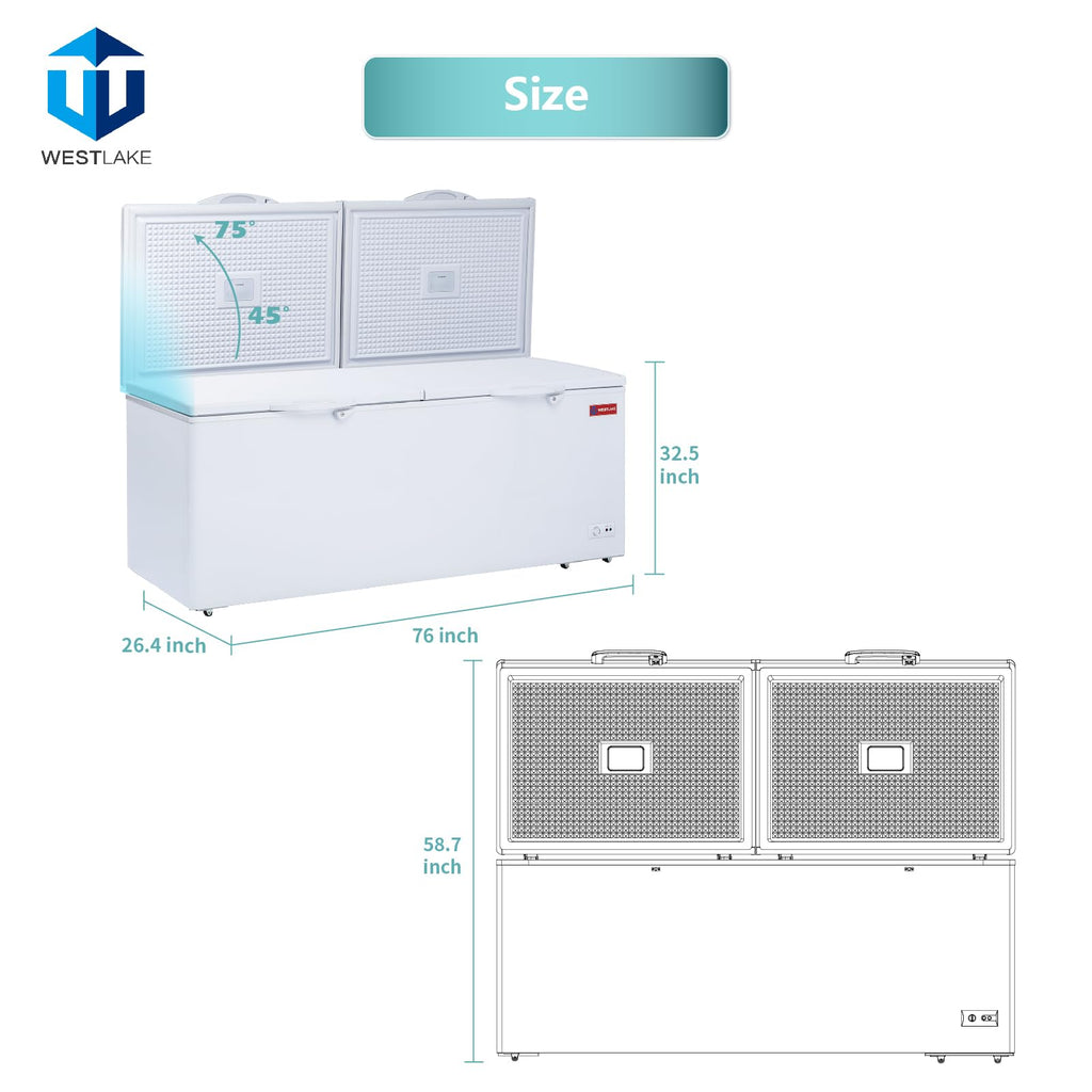 76"W Chest Freezer C390