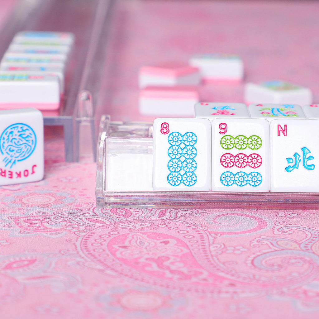 Clear Mahjong Racks with Pushers, 4 Piece Set J707222