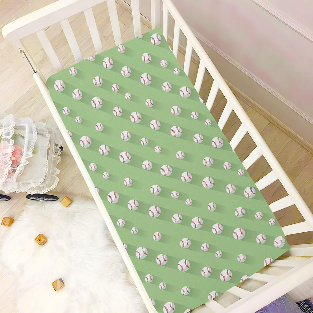 Baseball 3D Print Crib Sheet 52" x 28" M439