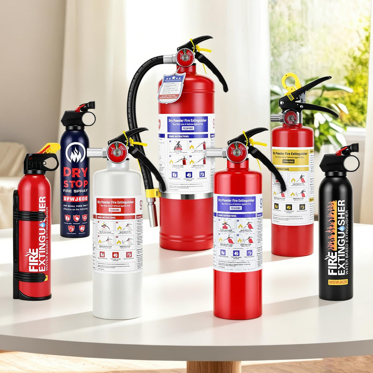 2 Pack 2.5LB ABC Dry Powder Fire Extinguisher X943
