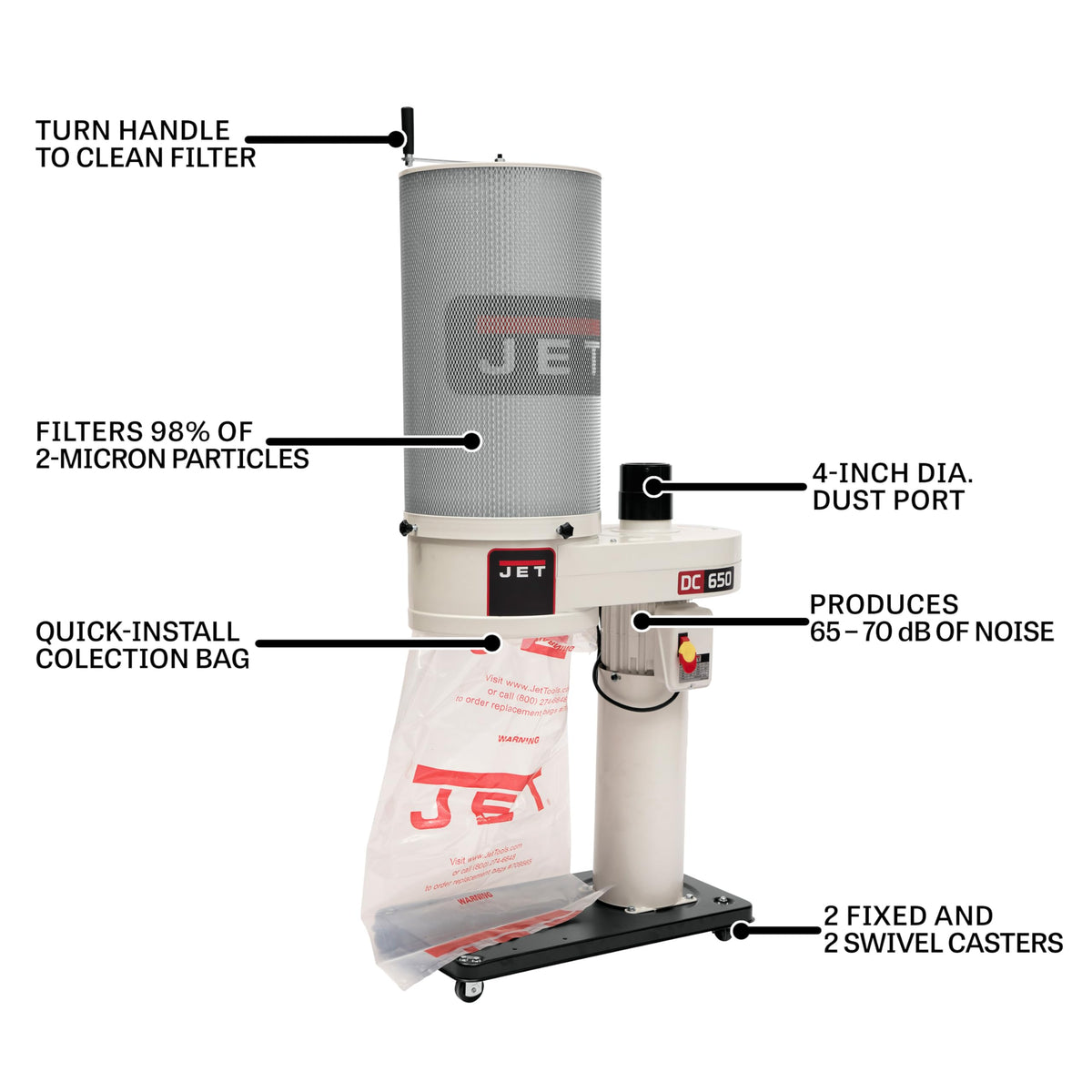 1 HP 2-Micron Canister Filter Dust Collector N5977