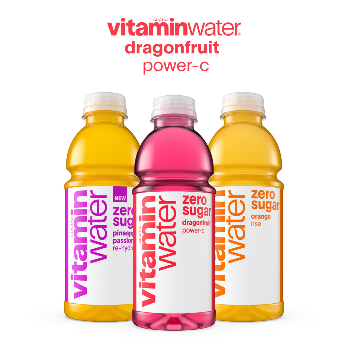 Dragonfruit Flavored Electrolyte Enhanced Bottled Water with Vitamin b5, b6, b12, 20 Fl Oz, 12 Pack R131